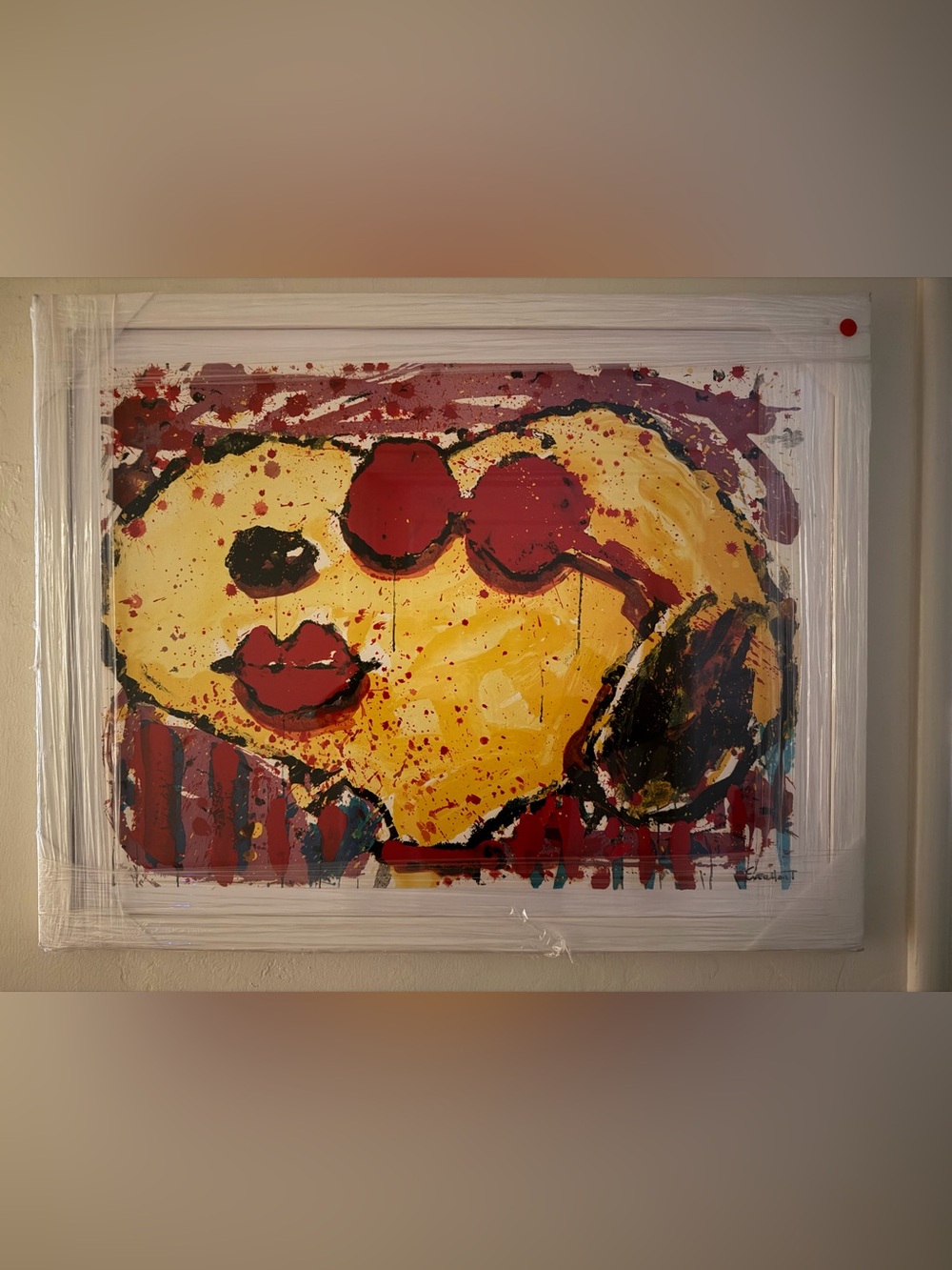 TOM EVERHART  Snoopy PEANUTS Hand signed Litho
